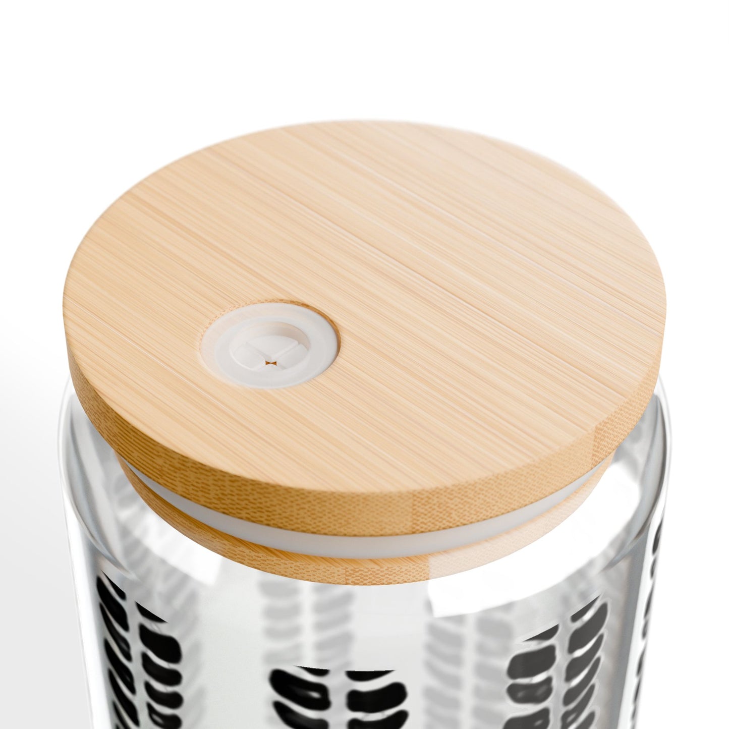 16oz Glass Bamboo Cup Reusable with Lid & Straw